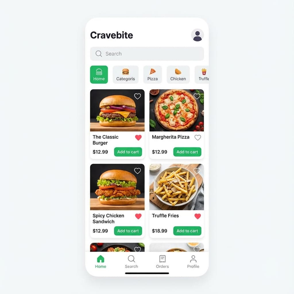 Food Delivery App UI
